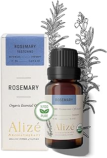 Organic Rosemary Essential Oil, Rosemary Oil for Hair Care, USDA Certified Organic, 100% Natural & Pure Essential Oils for Diffusers for Home, Aromatherapy Oils 10ml-0.33 fl oz