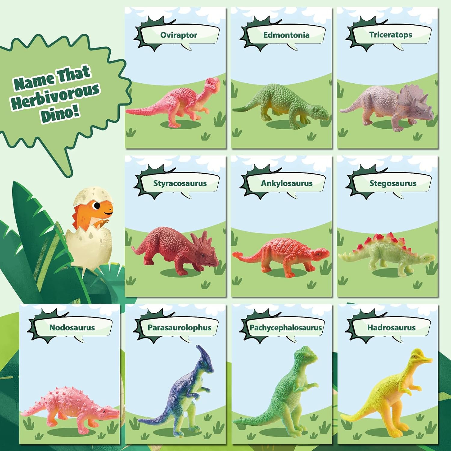 Dinosaur Bath Bombs for Kids with Surprise Inside, 10 Pack Natural Dino Eggs with Exclusive Herbivorous Dinosaur Toys, Birthday Gift Set for Boys & Girls, Dinosaur Toys for Kids Ages 3-9