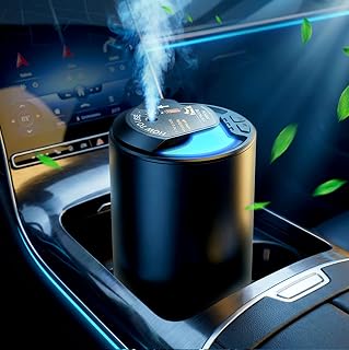 Waterless Car Essential Oil Diffuser, Smart Auto On/Off, Rechargeable Car Aroma Diffuser, Compact Scent Diffuser with 20H Battery Life