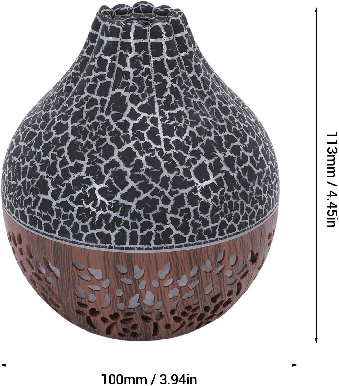 banapoy Essential Oil Diffuser, Ultrasonic Aromatherapy Air Diffuser Humidifier with 7 Color LED Lights and Auto Shut Off, Quiet for Home Office Bedroom Yoga (Dark Wood Grain)