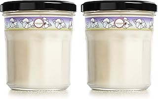 MRS. MEYER'S CLEAN DAY Soy Aromatherapy Candle, 35 Hour Burn Time, Made with Soy Wax and Essential Oils, Compassion Flower, 7.2 oz - Pack of 2