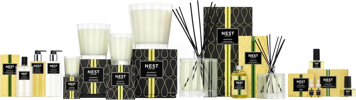 NEST New York Wall Diffuser Refill Vials, Grapefruit - Set of 2 - Up to 60 Days of Continuous Scent - Cruelty Free, Vegan - Made in USA