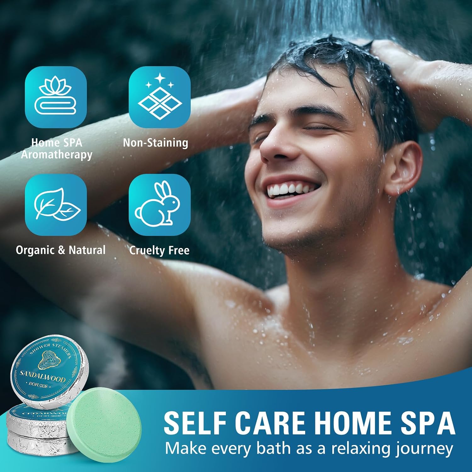 Shower Steamers for Men Daily Relaxation, Gifts for Men, Dad, Teen | Birthday & Christmas Gift for Him, Husband, Boyfriend, Premium Natural Essential Oils Aromatherapy for Soothing Daily Stress