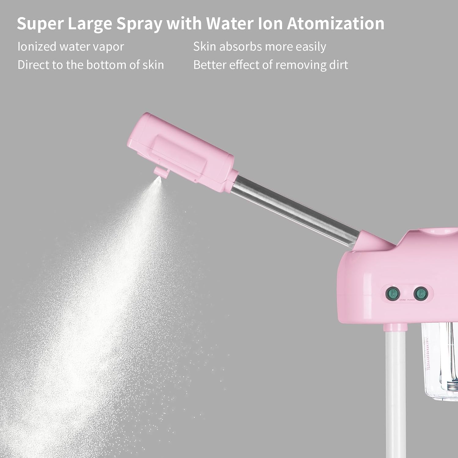 Professional Facial Steamer, Vaporizador Facial Steamer for Esthetician, Vapor Face Steamer, Pink