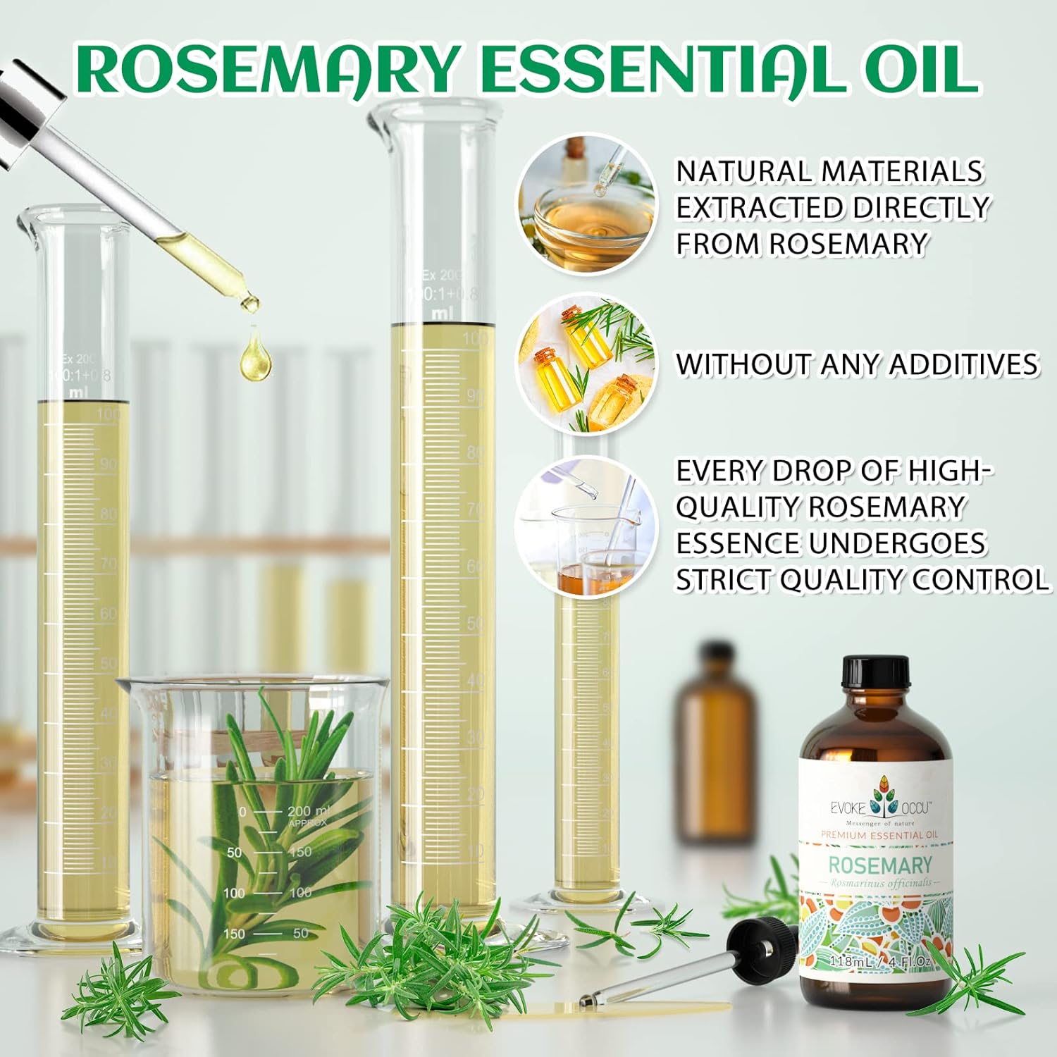 Rosemary Essential Oil Peppermint Essential Oil 4 Oz, Pure Rosemary Oil for Hair Skin Home Diffuser- 4 FL Oz