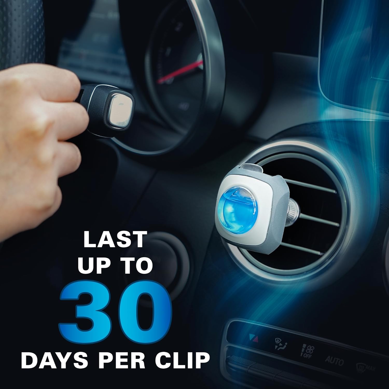Air Jungles New Car Scent Car Air Freshener Vent Clip, 6 Count Long Lasting Up to 180 days, Natural Essential Oil Car Fragrance Accessories for Women and Men, Odor Eliminator - 4ml Each