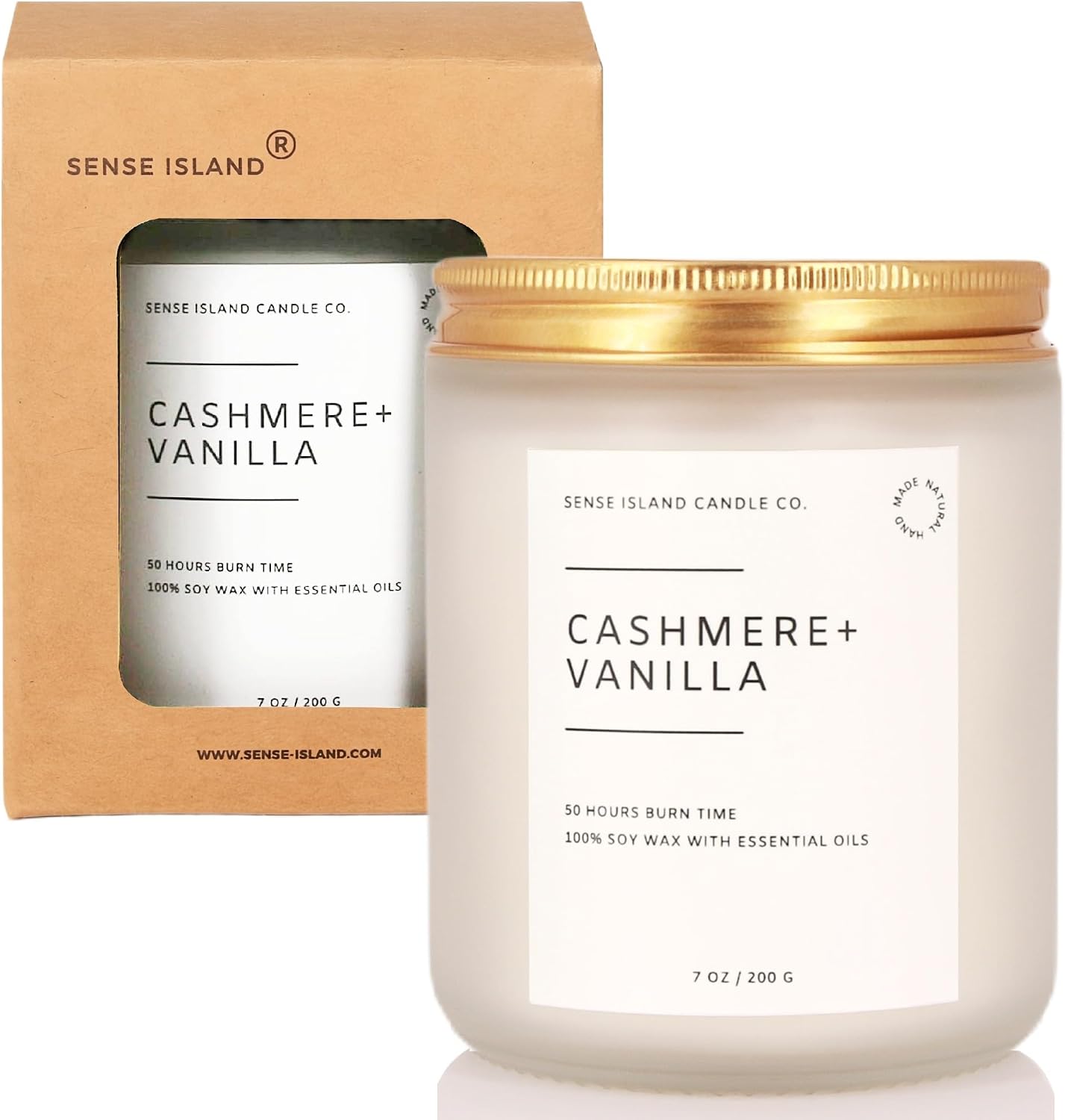 Cashmere Vanilla Scented Candle for Home Scented 50+ Hrs Highly Scented Creamy Vanilla Velvet Cashmere | 100% Natural Soy Candle Gifts for Women Vanilla Candles for Cozy Home
