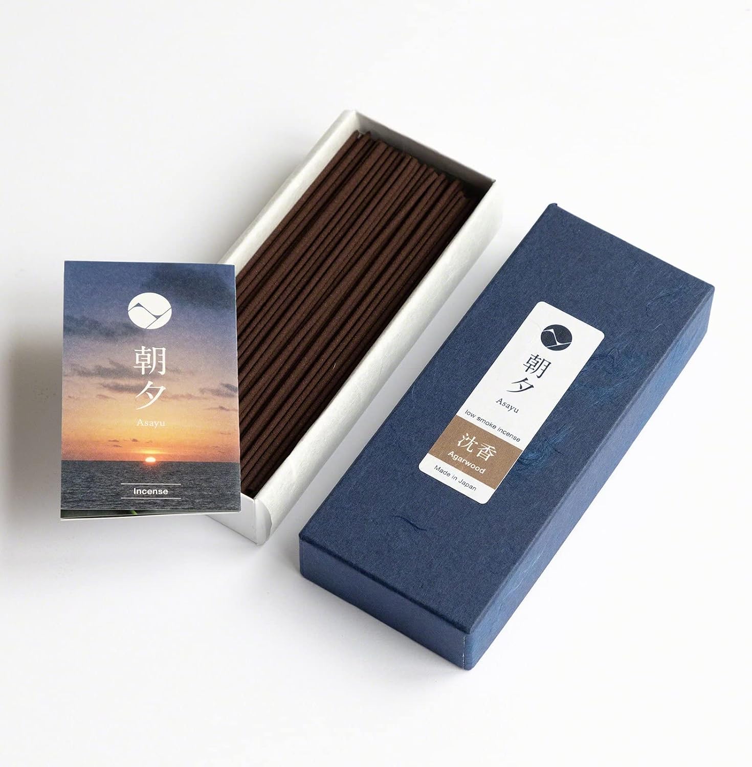 Asayu Japan Agarwood Incense Sticks - Low Smoke Japanese Incense, 40g (70-80 Sticks), Made in Japan, Smokeless for Less Irritation and Non-Toxic, for Meditation, Relaxation & Home Fragrance