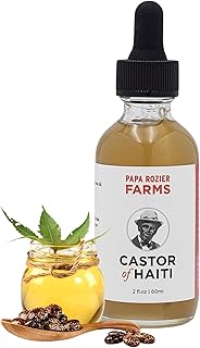 Papa Rozier Farms Pure Organic Castor Oil for Hair Growth, Skin Moisturizer, Grow Eyelashes, Eyebrows and Nails Treatment, 2 Fluid Ounces, Pack of 1
