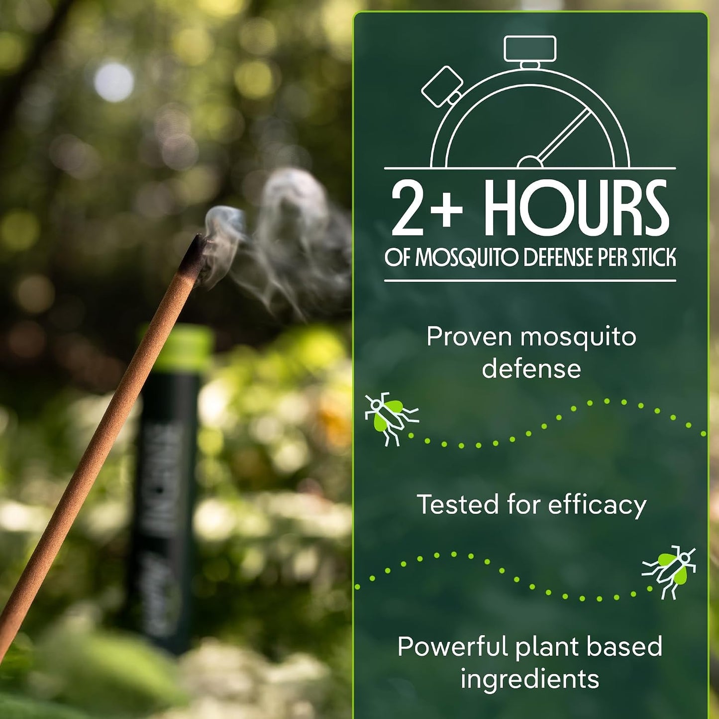 Murphy’s Naturals Mosquito Repellent Incense Sticks, Insect Repellent with Citronella for Outdoors, 2.5+ Hours of Burn Time per Stick, 0.33 oz, 24 Count