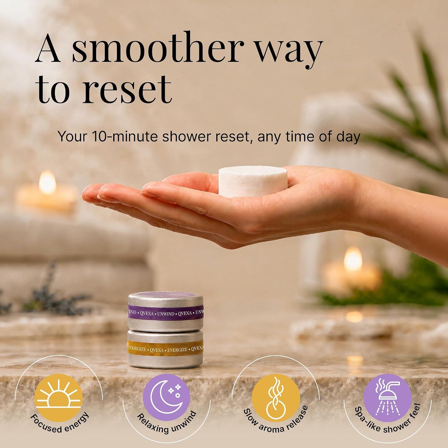 Shower Steamers Aromatherapy – Essential Oil Shower Tablets for Women | Two scents. One ritual. Shower bombs, lavender & stress relief aromatherapy – shower tabs, spa scents, gifts for women & men.
