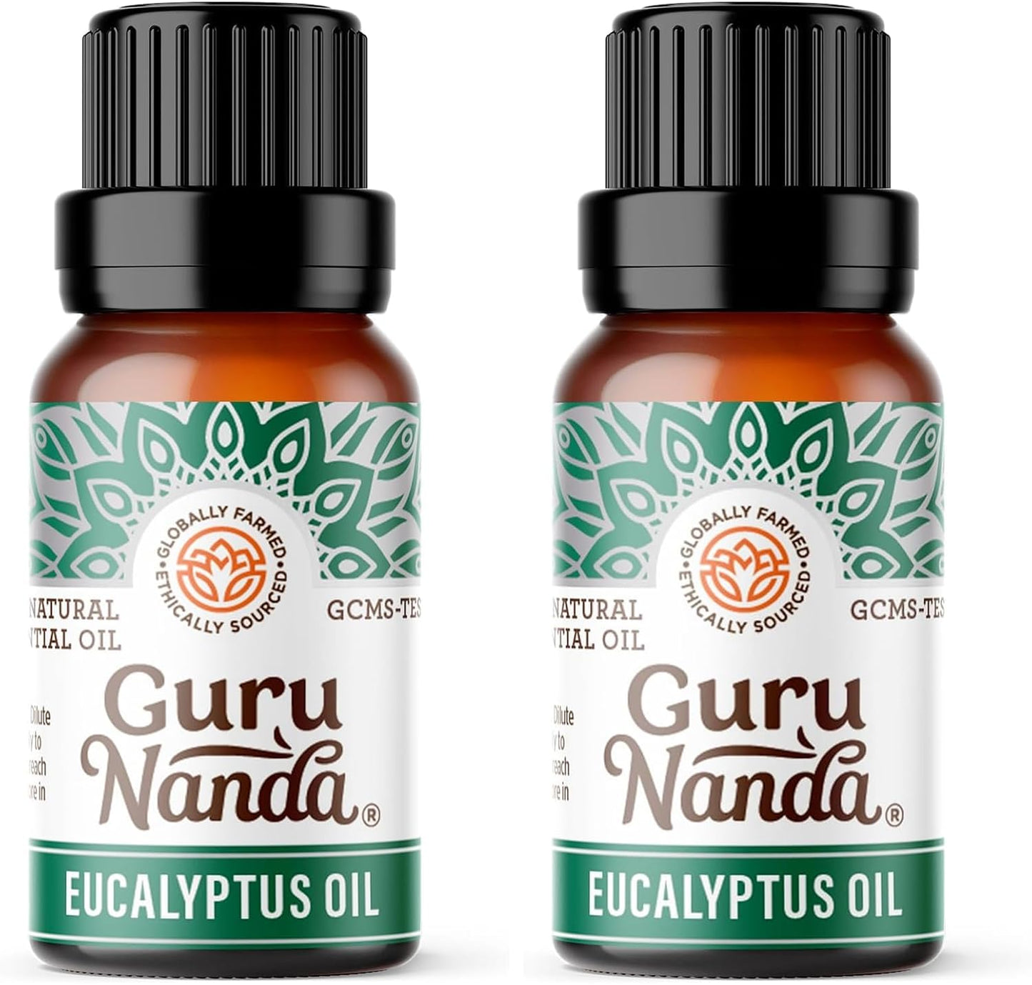GuruNanda Eucalyptus Essential Oil -100% Pure, Natural and Undiluted Aromatherapy Oil for Diffusers - Aids in Congestion Relief - Perfect for Massages (0.5 Fl Oz) (Pack of 2)