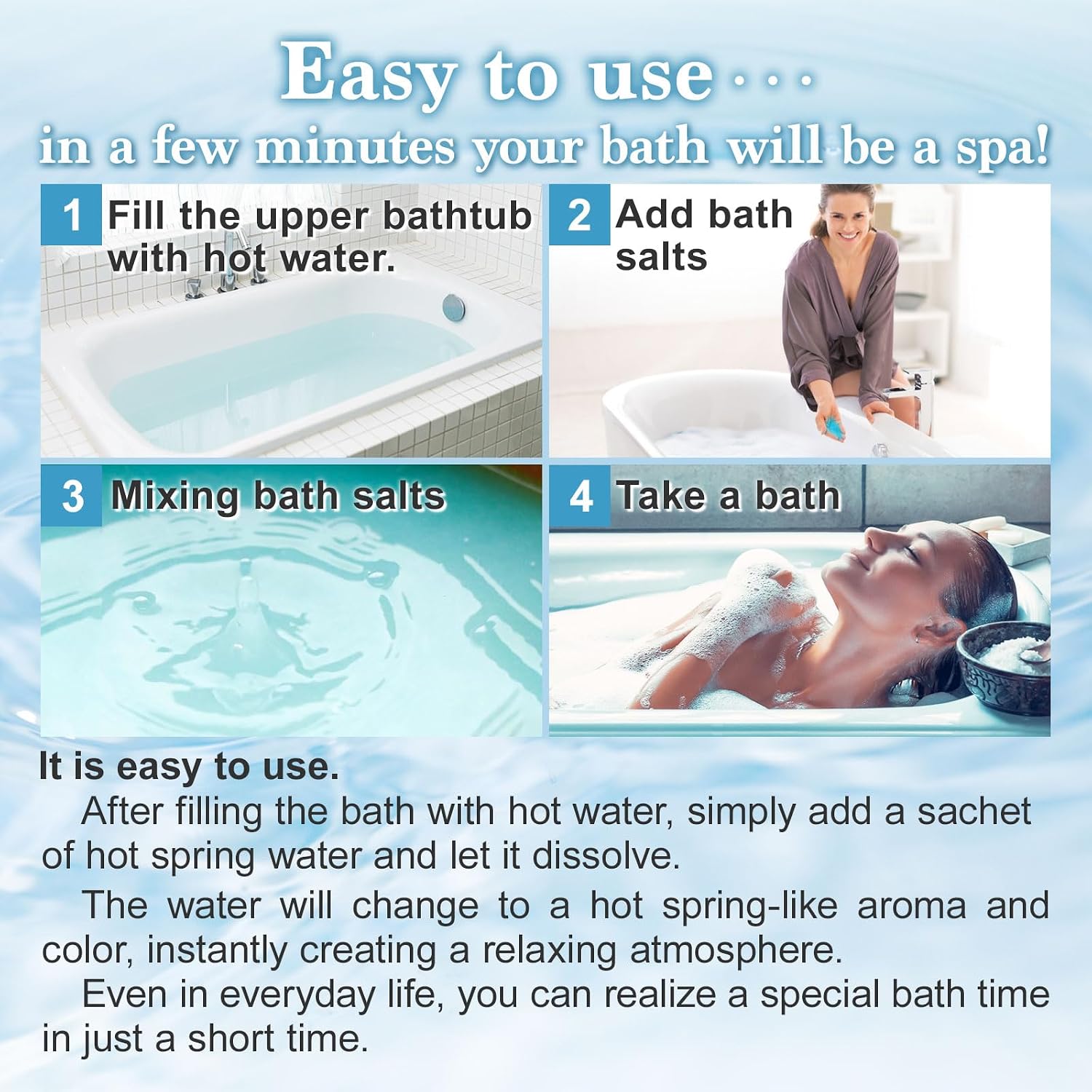 Yunohana Japanese Hot Spring Bath Salts, 100% Natural Mineral Bath Powder from Okuhida Onsen, No Chemicals, 250g