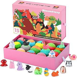 Jungle Adventure Bath Bombs for Kids – 15 Scented Fizzy Bath Bombs with Surprise Land Animal Toys Inside, Colorful Bath Time Fun Gift Set, Gentle & Child-Safe, Perfect for Summer Fun & Birthday Gifts
