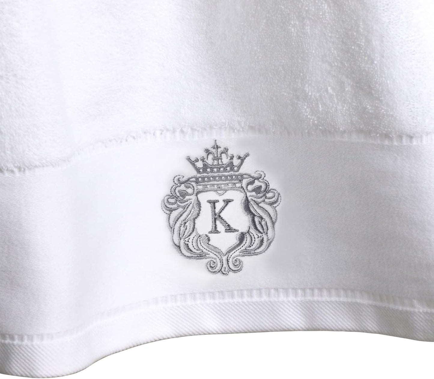 Luxury Bathroom Super Soft and Highly Absorbent Premium 100% Cotton Bath Towel Set for Gifts (White-K)