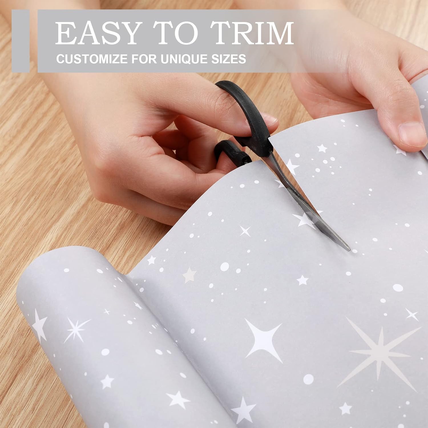 Geosar 10 Sheets Scented Drawer Liners Large Non Adhesive Drawer Liners with Powder Scent Scented Paper for Dresser Shelf Closet Bathroom Cabinet(Star)