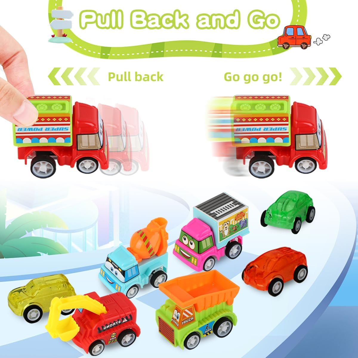 Bath Bombs for Kids with Surprise Toys Inside, 6 Pack Bath Bombs Gift Set with Pull-Back Vehicles Cars, Fun and Bright Colors Bubble Set, Car Bath Toys for Boys Girls Birthday, Christmas