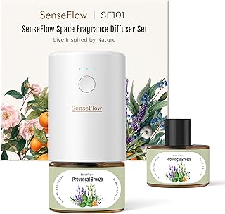 Plug-in Air Freshener for Home, Waterless Essential Oil Diffuser for Bedroom and Bathroom, Non-Toxic Formula for Pets and Nursery, 120 Days Runtime, Refillable Provençal Breeze(Sage Green)