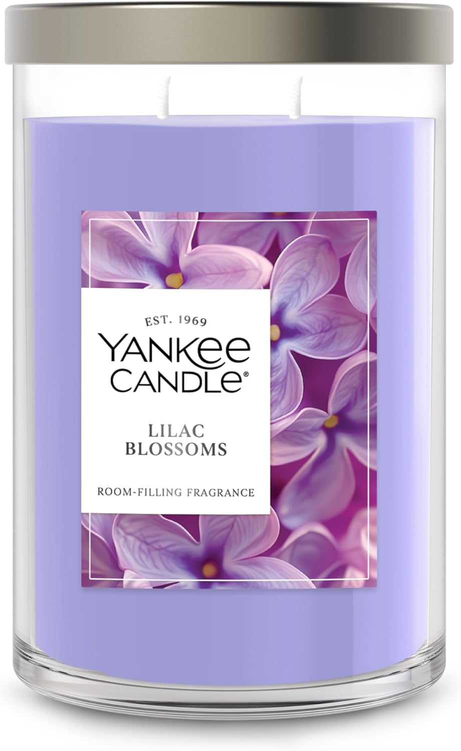 Yankee Candle Large Tumbler Scented Candle with up to 80 Hour Burn Time, Premium Plant Wax Blend for Consistent Burn, 20 oz Tumbler Candle with Room Filling Fragrance, Lilac Blossoms