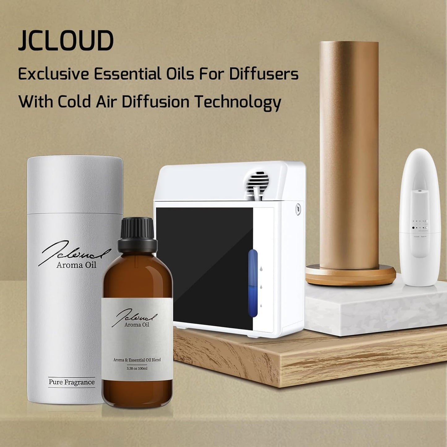 JCLOUD Lavender Essential Oil | Hotel Scent 100% Pure and Natural Aromatherapy Oil for Diffusers, Humidifiers, and Scent Machines | 100ml