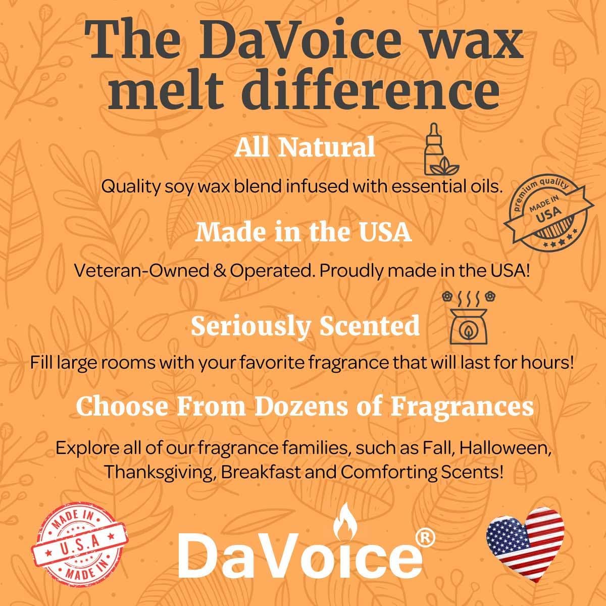 Fall Wax Melts Wax Cubes 5 Pack - Orange Cranberry Blueberry Apple Wax Melts Fall Scents, Soy Blend Fall Scented Wax Melts, Cookie Food Wax Melts (30 Cubes, 11 oz, Thanksgiving Wax Melts Variety Pack)
