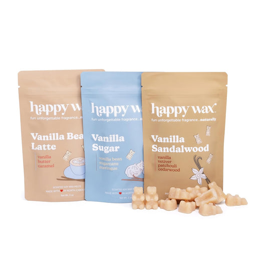 Happy Wax Vanilla Lovers Collection: Natural