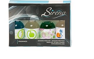 Sirena Vacuum Fragrance Oils, Pack of 4 Essential Oils Eucalyptus, Pine Tree, Apple and Tropical Breeze. Office and Home Essentials.…