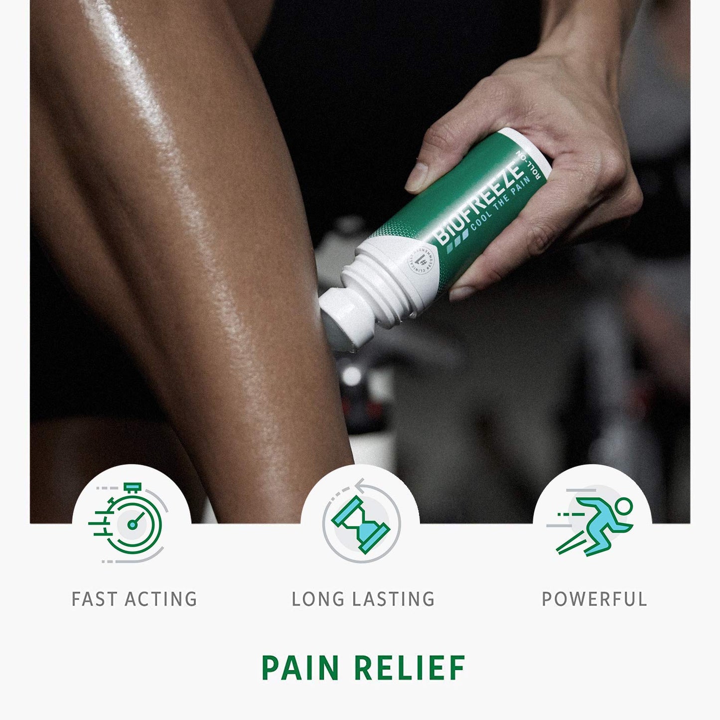 Biofreeze-13533 Pain Relief Roll-On, 3 oz. Roll-On, Fast Acting, Long Lasting, & Powerful Topical Pain Reliever, Pack of 3 (Packaging May Vary)