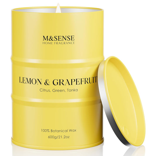 M&SENSE Lemon Candle Large for Home Scented