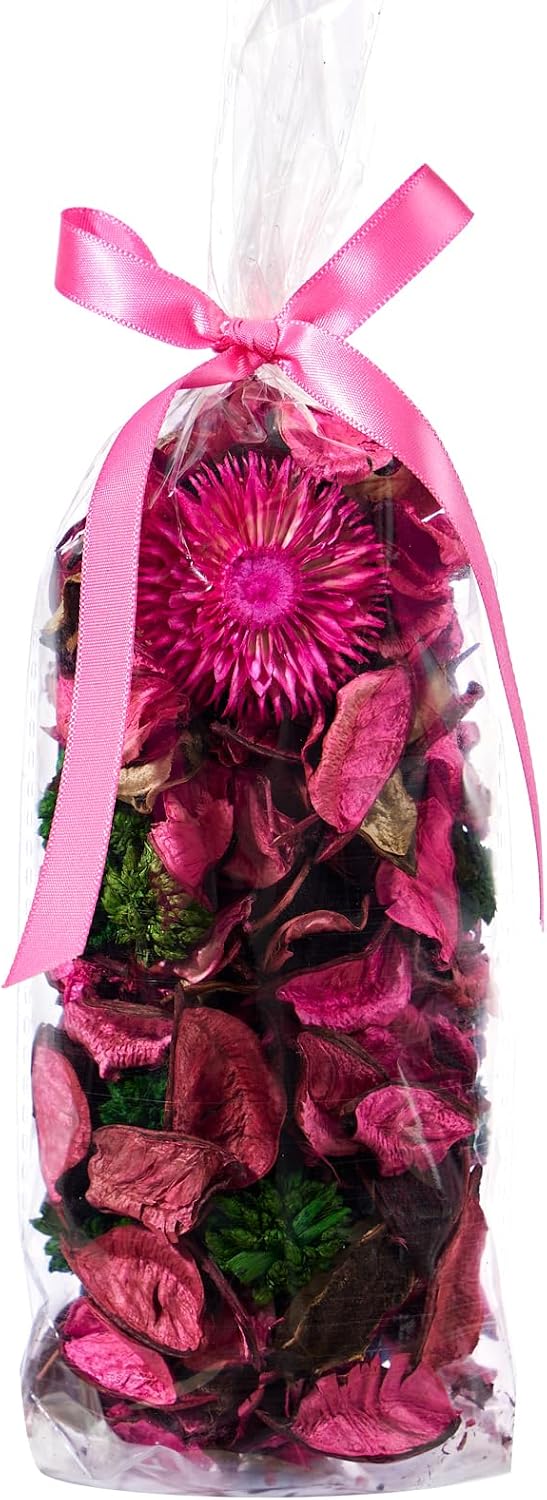 Spring Potpourri Bags - Scented Sachet Petals Pink Dried Flowers, Long Lasting Closet Air Fresheners Drawer Deodorizer, Decorative Vase Filler for Home Decor