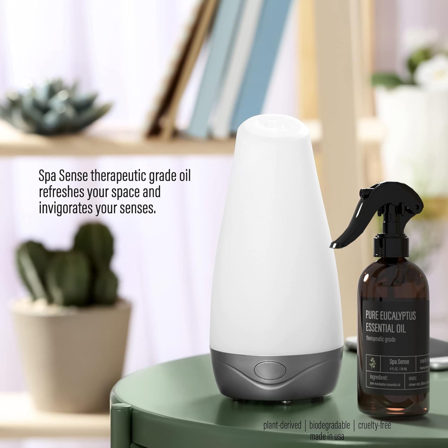 Spa Sense Pure Eucalyptus Oil Shower Mist and Steam Room Spray - Room Spray and Eucalyptus Spray for Shower - Premium Aromatherapy Essential Oil Spray - 4 Ounce