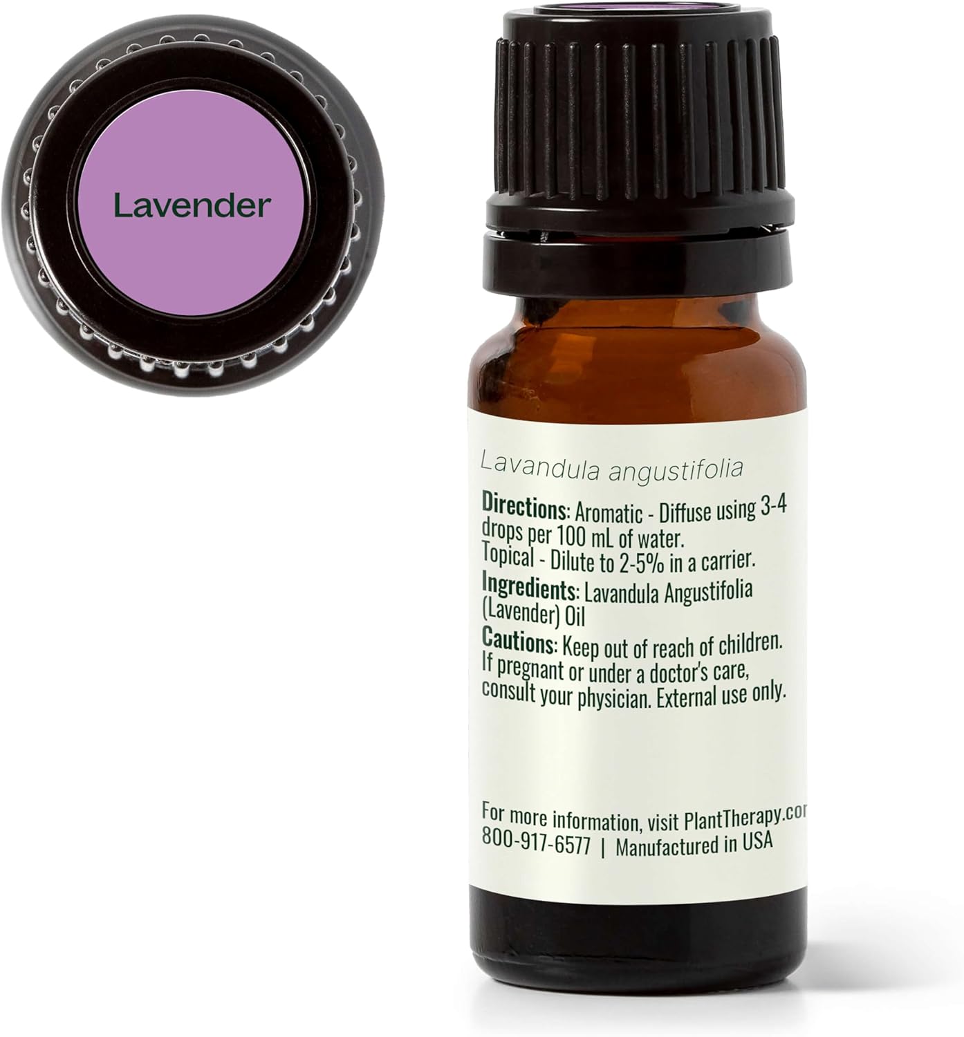 Plant Therapy Lavender Essential Oil 100% Pure, Undiluted, Therapeutic Grade, Aromatherapy Diffuser for Relaxation and Body Care, Healthy Skin and Hair, 10 mL (1/3 oz)