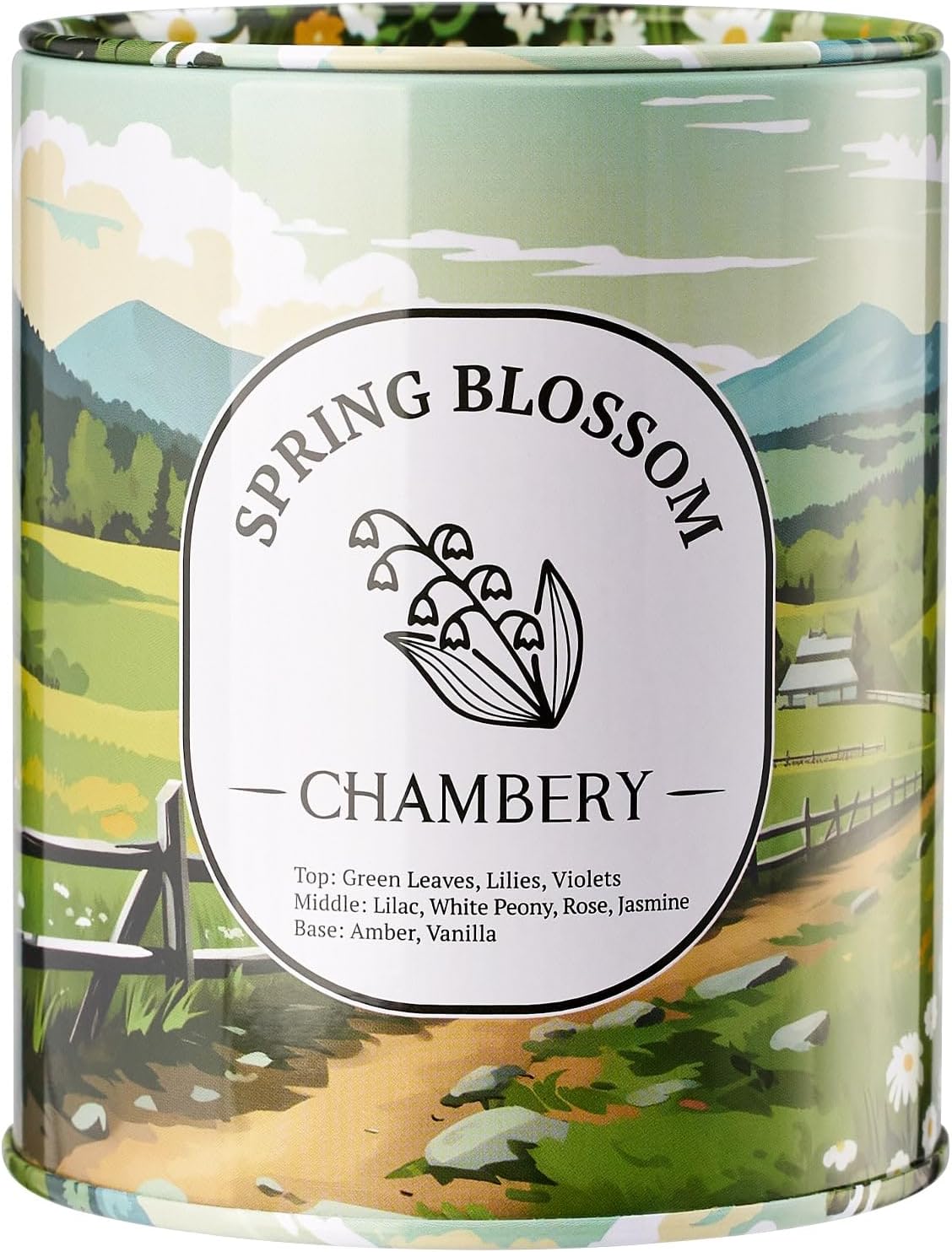 Spring Blossom Candle | New England Countryside View | Light Floral Fragrance Perfect for Spring | Ideal for Mother’s Day Gifting | Soy Wax with Lead-Free Cotton Wick | 55-Hour Burn