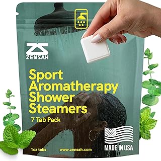 Zensah Sport Shower Steamers - Relaxing Aromatherapy, USA Made with Natural Eucalyptus Essential Oil, Travel Friendly, Self Care, Colds, Summer Gifts for Runners and Muscle Recovery