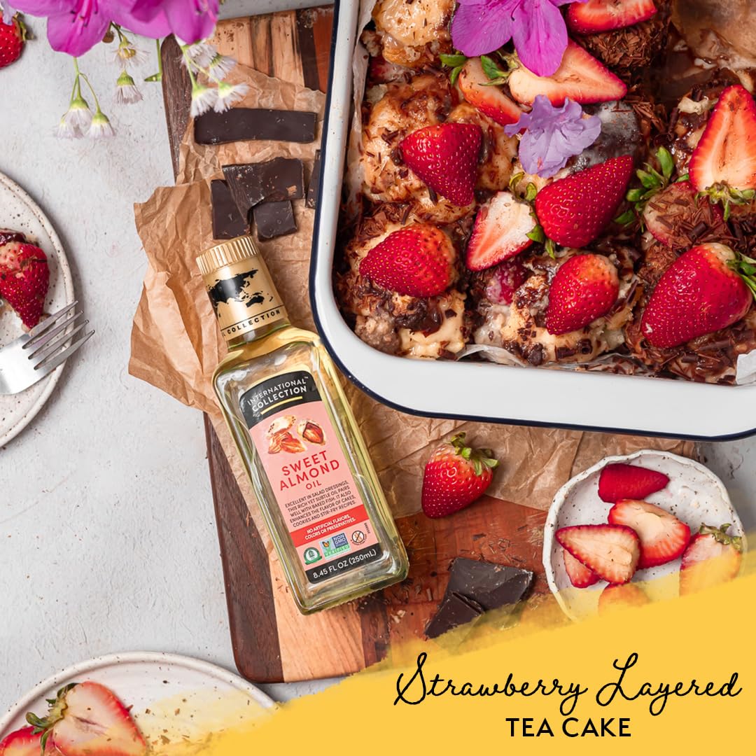 International Collection Sweet Almond Oil, 8.45 fl oz (Pack of 1) | Expertly Sourced, Quality Oils | NonGMO Project Certified, Gluten Free, Halal Approved