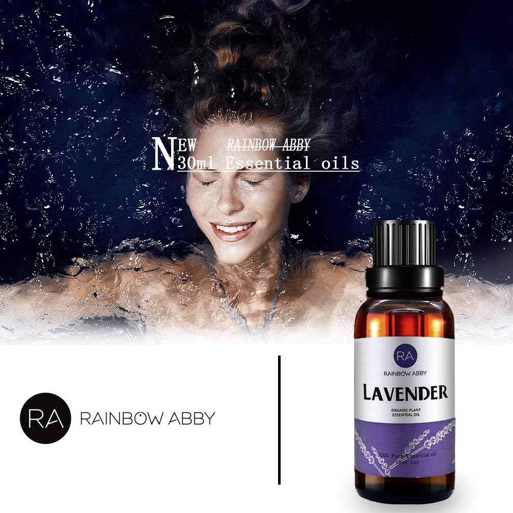 Lavender Essential Oil (30ML), 100% Pure Natural Organic Lavender Oil for Diffuser, Massage, Skin Care, Yoga
