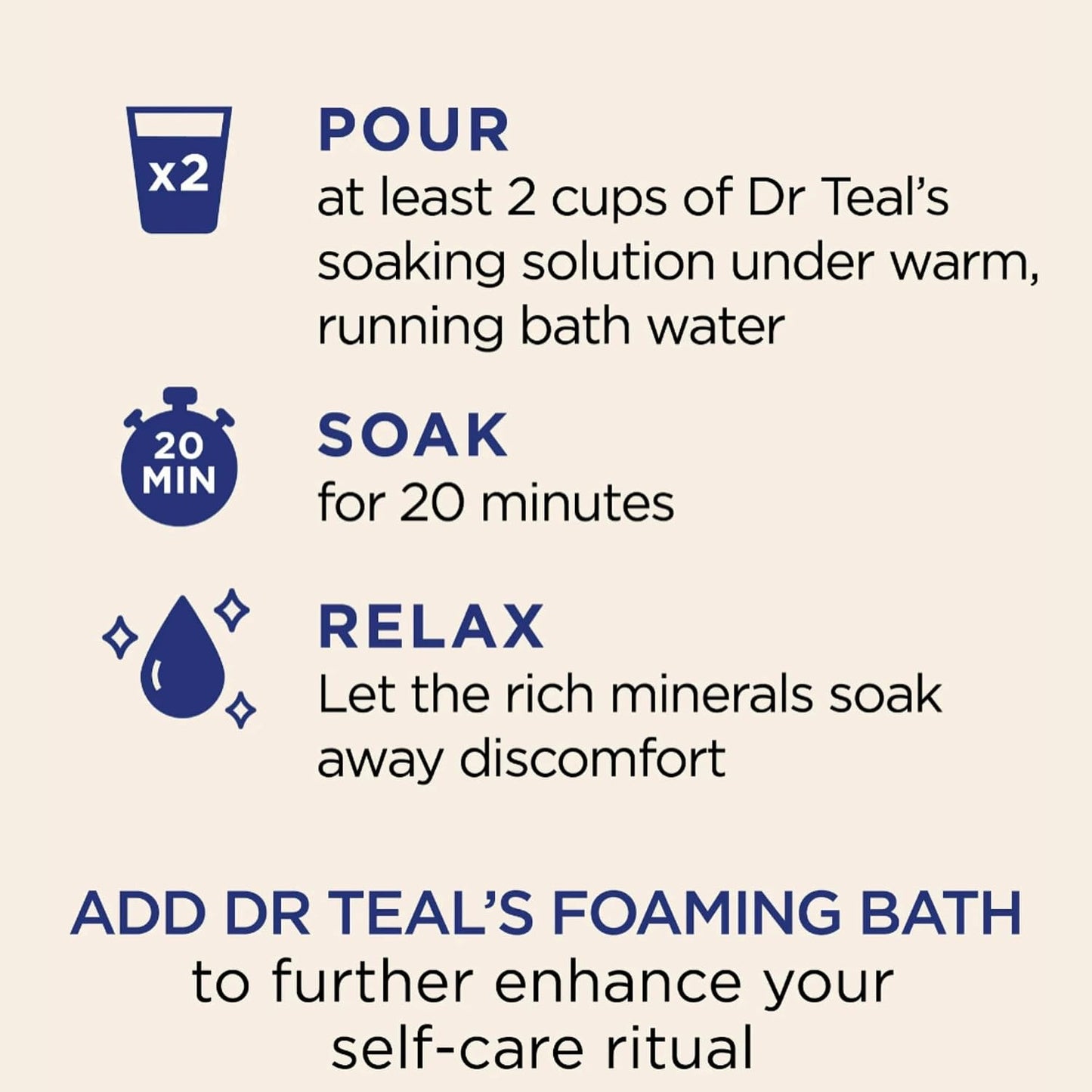 Dr Teal's Cozy Vanilla Season Comfort Pure Epsom Salt Soak and Cozy Vanilla Season Foaming Bath Duo Pack