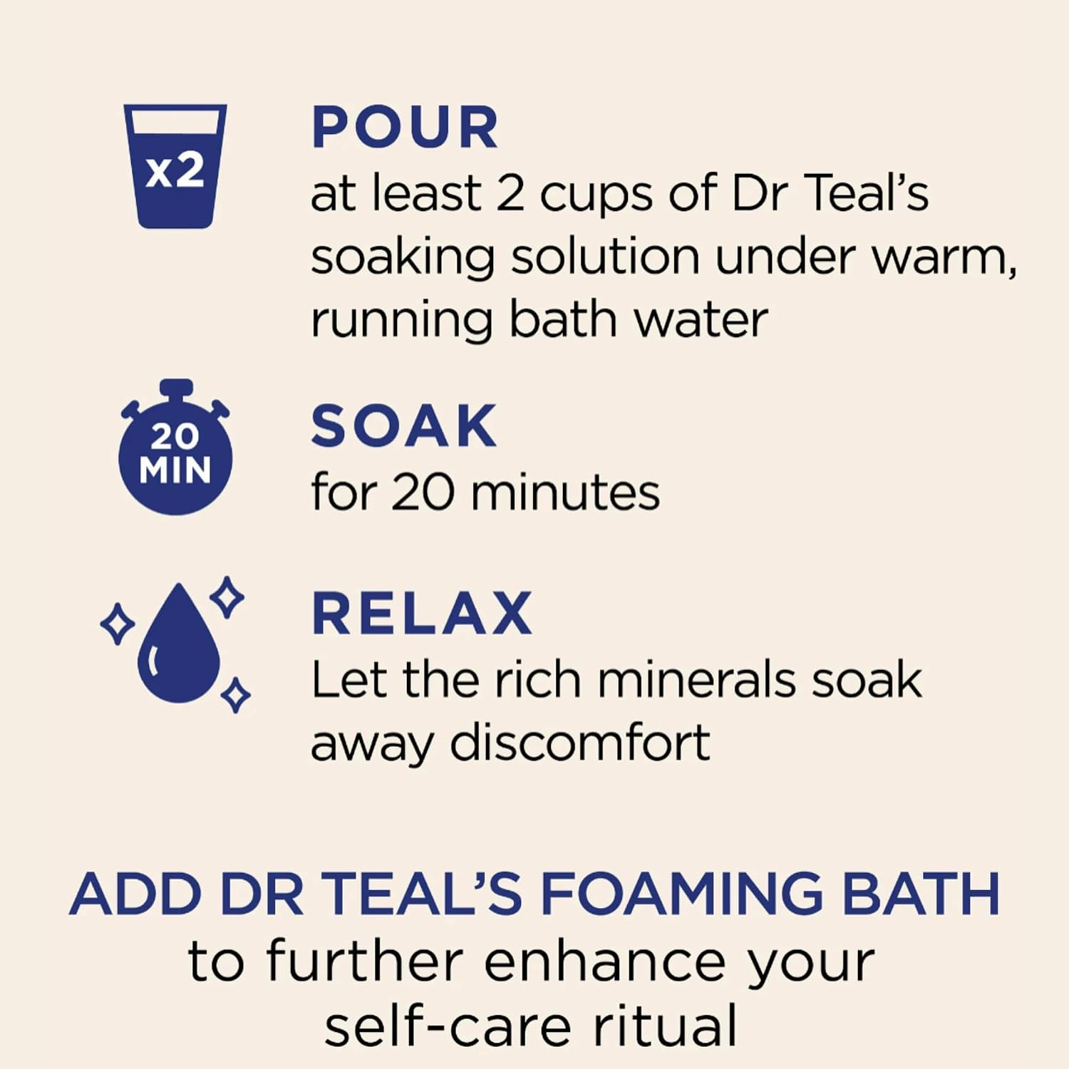 Dr Teal's Cozy Vanilla Season Comfort Pure Epsom Salt Soak and Cozy Vanilla Season Foaming Bath Duo Pack