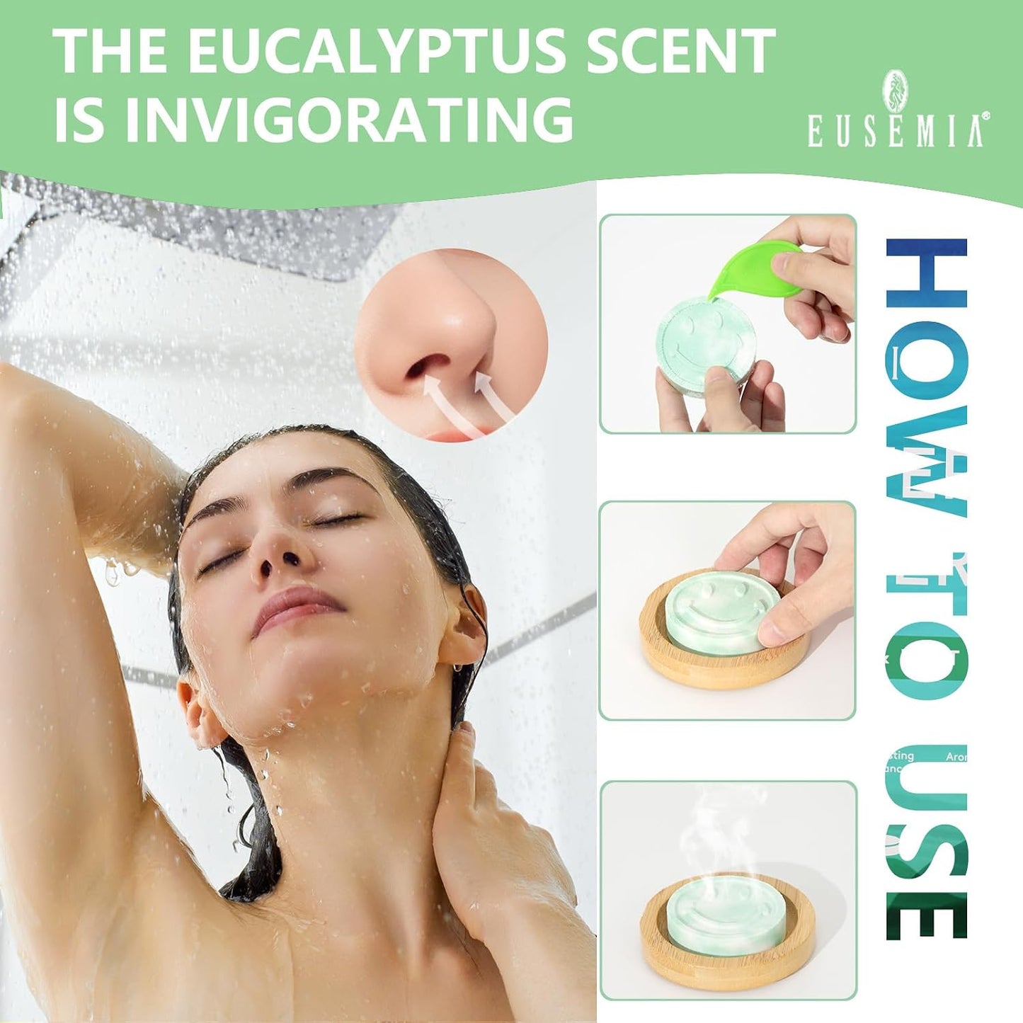 Eucalyptus Shower Steamers for Stress Relief-Aromatherapy Shower Bombs with Mint Natural Essential Oils for Women & Men (24 PCS Eucalyptus)