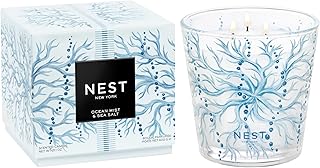 NEST New York Scented Decorative 3-Wick Candle, Ocean Mist & Sea Salt - 21.1 oz
