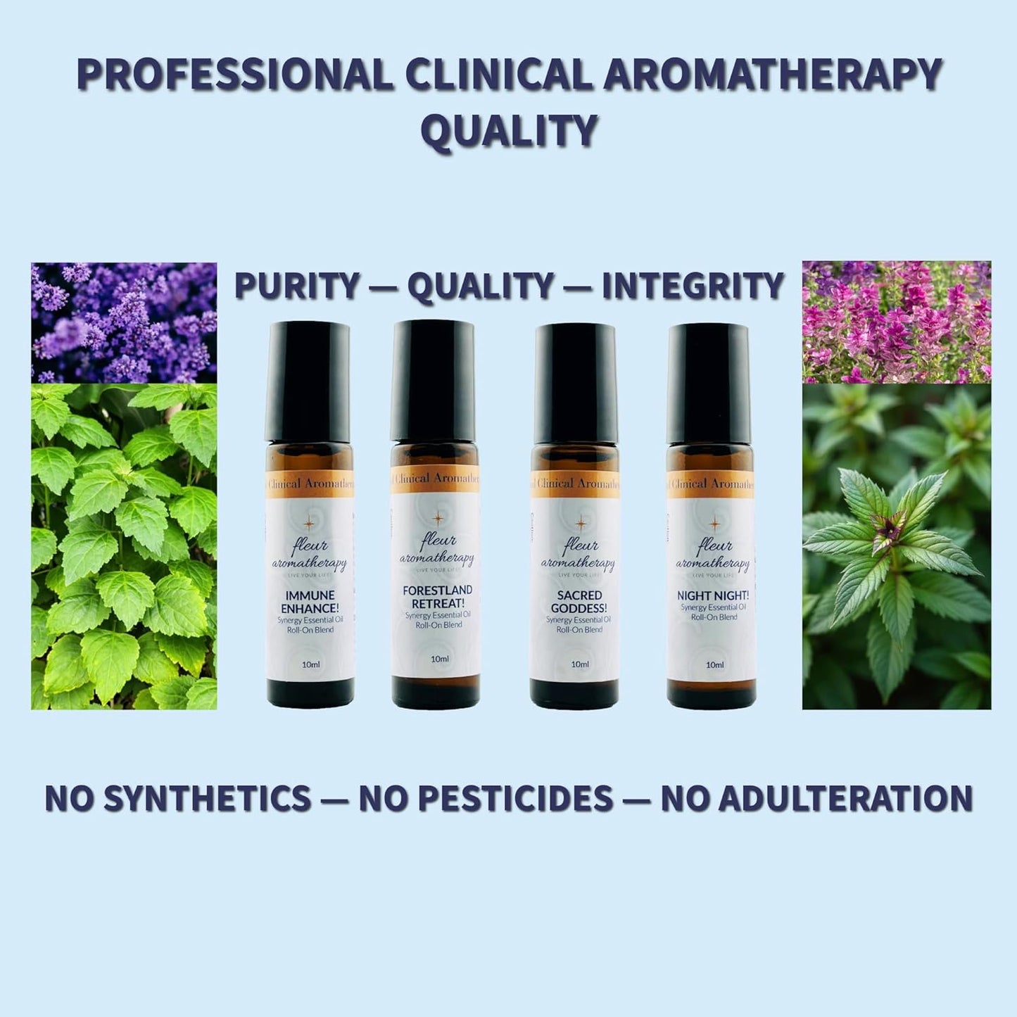 Train Your Brain Synergistic Essential Oil Roll-On 10ml – Focusing On-the-Go Aromatherapy – Professional Clinical Aromatherapy Quality – Fleur Aromatherapy