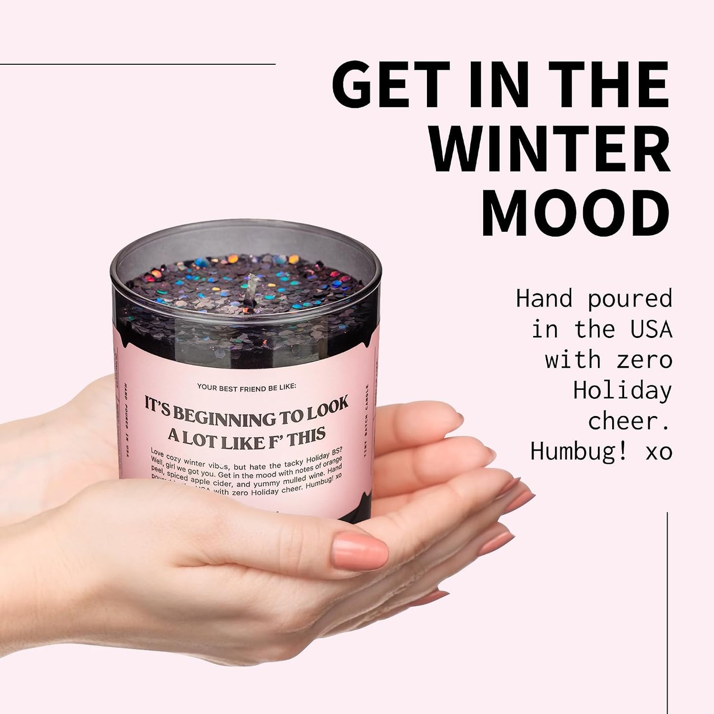 It’s Beginning to Look a Lot Like F This Scented Candle, Natural Soy Wax Candle with Orange Peel and Spiced Apple Cider Notes, Long-Lasting 60-Hour Burn, Candier by Ryan Porter