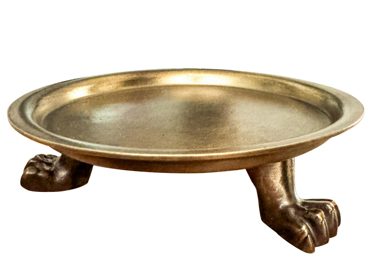 100% Solid Brass Clawfoot Tray