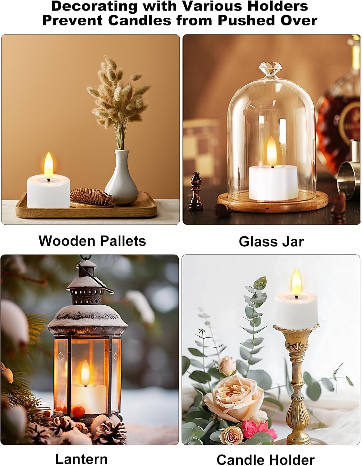 Rechargeable Flameless Tea Lights Candles with Timer Romote, 1.5"x 2" Small Votive Candle Battery Operated with USB Charging Base, Electric LED Candles for Wedding Centerpiece Table Decor (6 Pack)