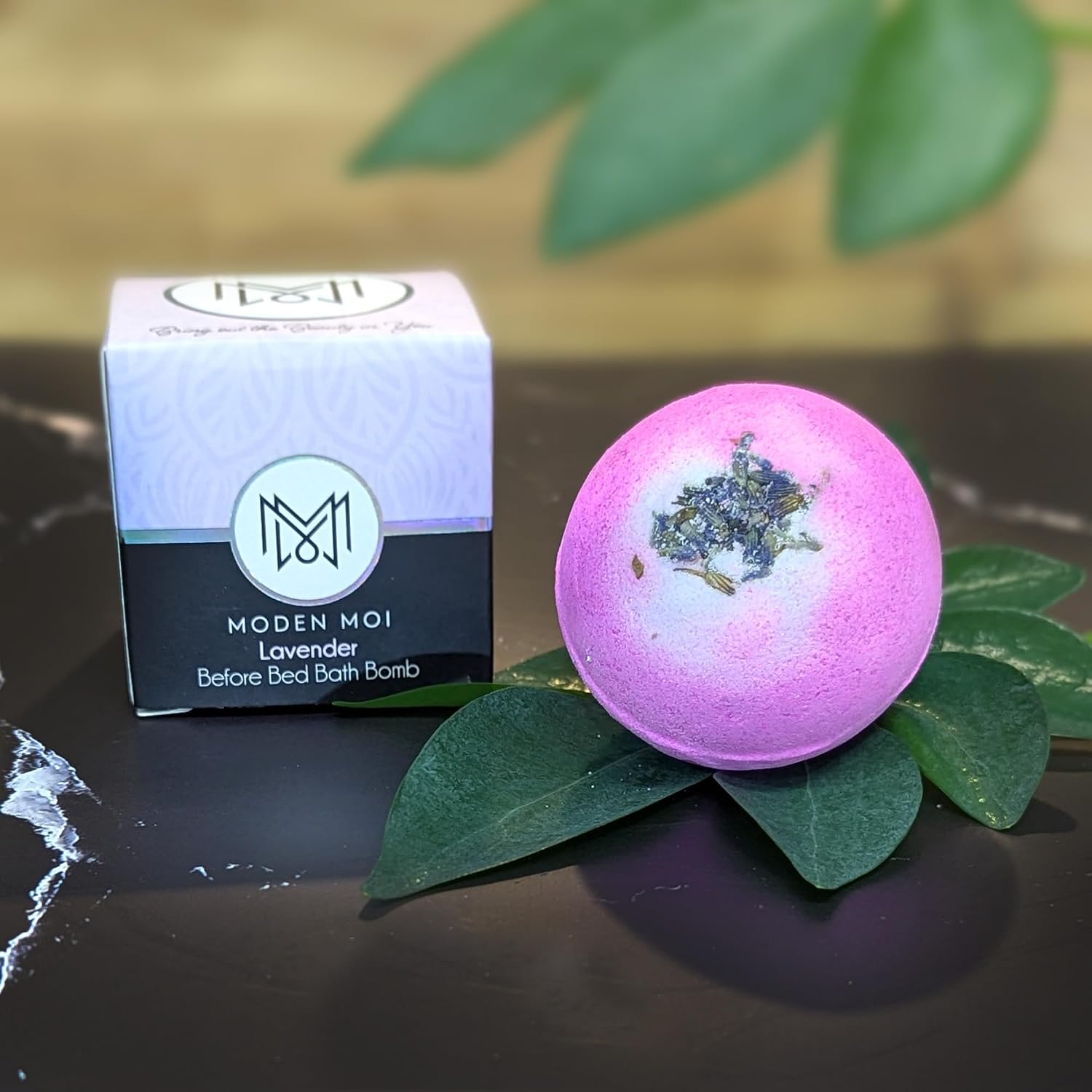 Lavender Bath Bomb for Sleep, Relaxation and Calming, Essential Oils and Sea Salt (6 Pack, Lavender)