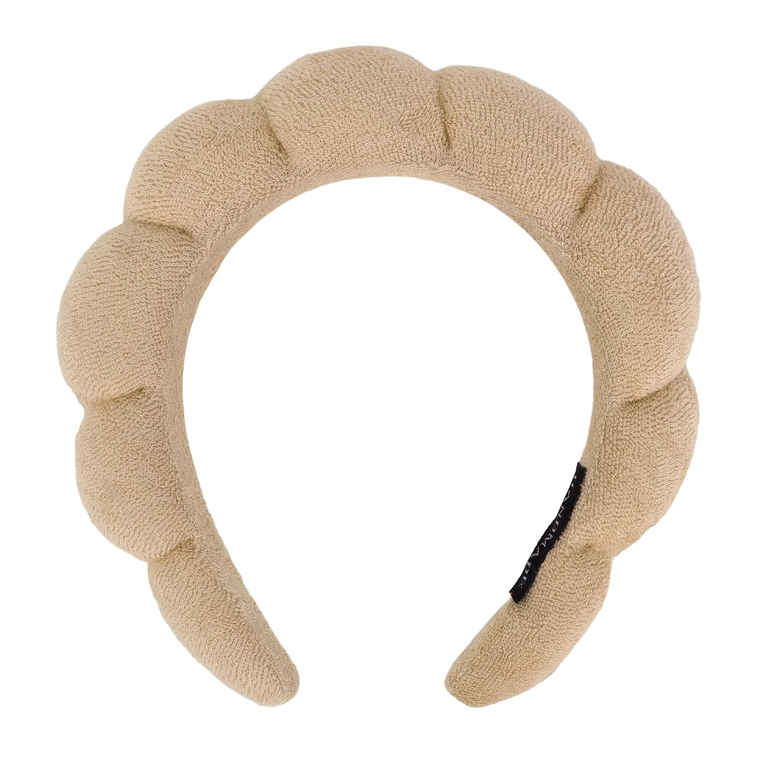 Women Spa Headband, Brown Terry Cloth - Headband for Washing Face, Makeup Removal, Skincare, Yoga, Sports, Hair Accessories, Unisex-Adults