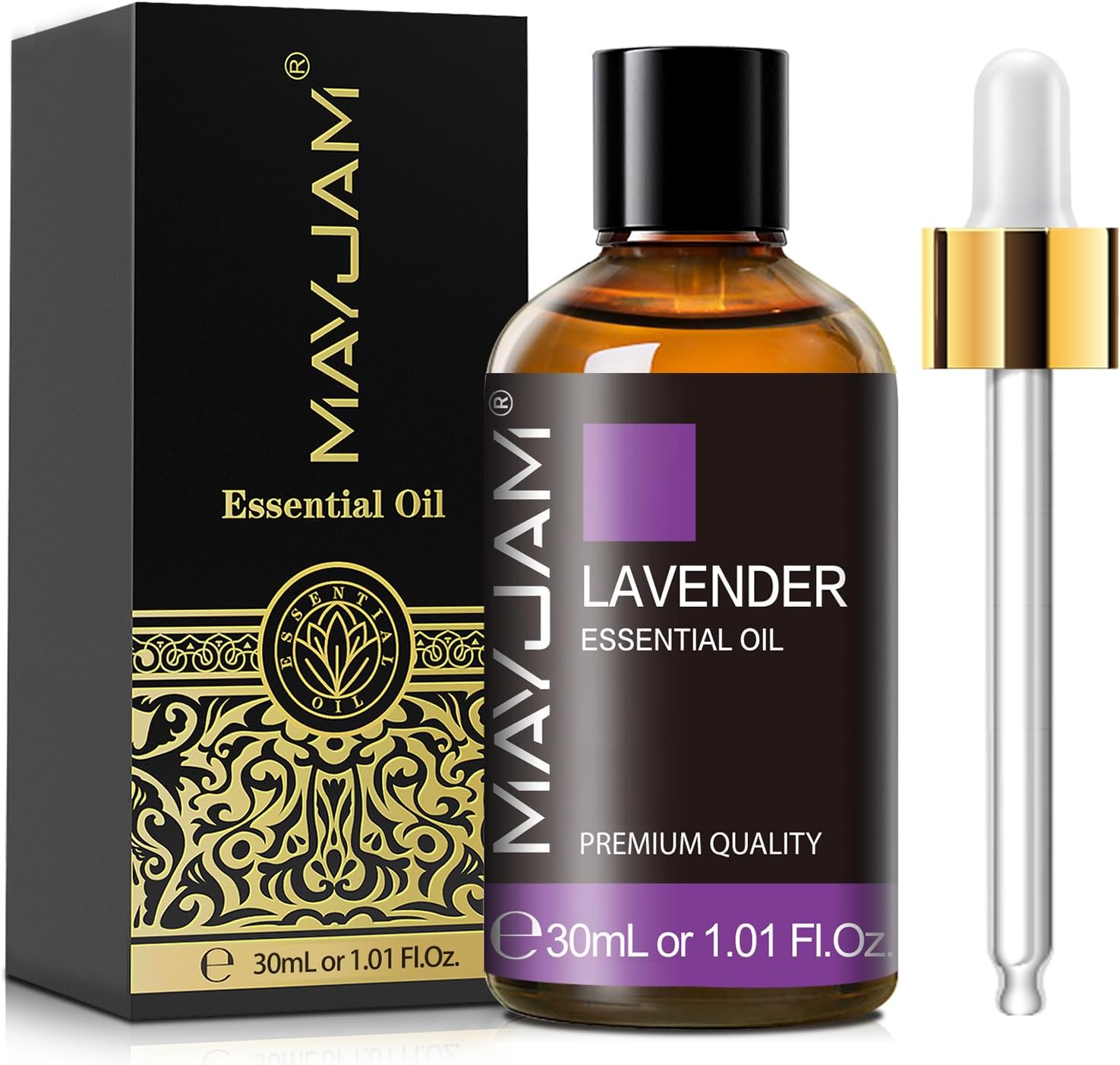 Lavender Essential Oil 30ML/ 1.01FL.OZ, MAYJAM Lavender Oil for Massage, Diffuser, Soap Making, Long Lasting Scents
