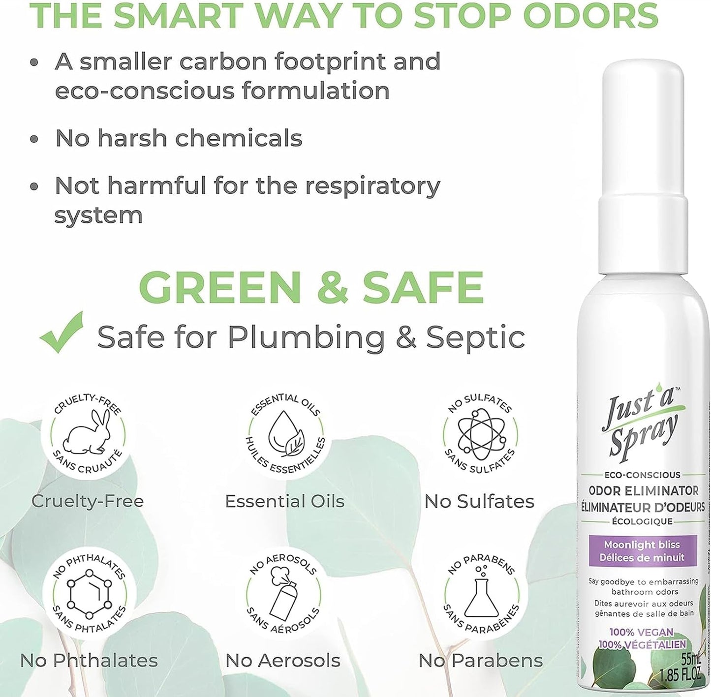 Just a Spray Odor Eliminator - Moonlight Bliss by Prelam for Unisex - 1.85 oz Spray