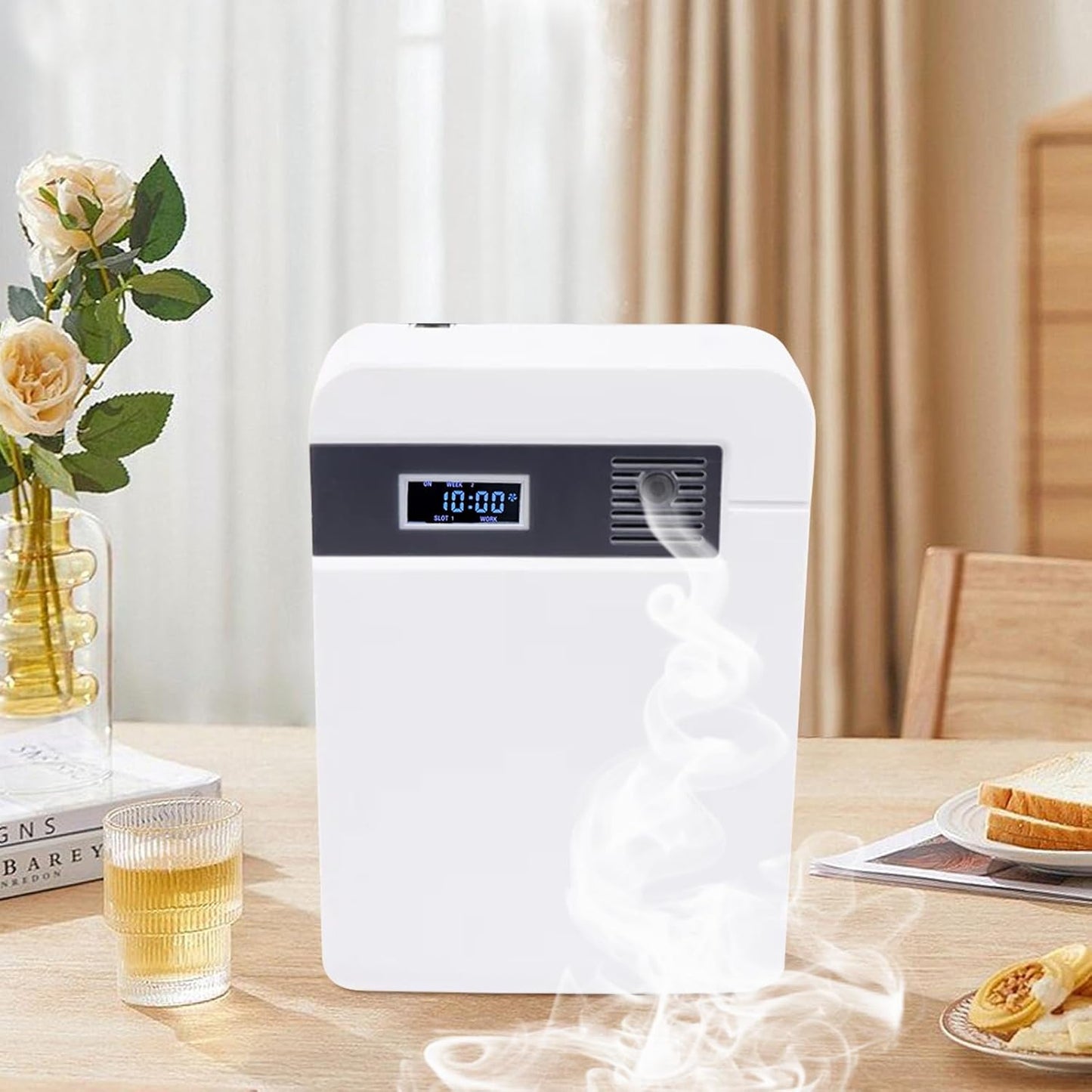 Scent Air Machine Cold Air Waterless Oil Diffuser Wall-Mounted & Tabletop Hotel Collection Diffuser with LED Display for Home, Large Room and Hotel