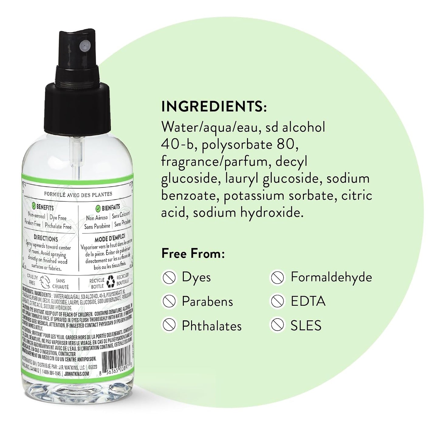 J.R. Watkins Room Freshener - Aloe & Green Tea - 4 Fl Oz